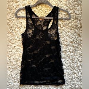 Ardene black, lace tank top